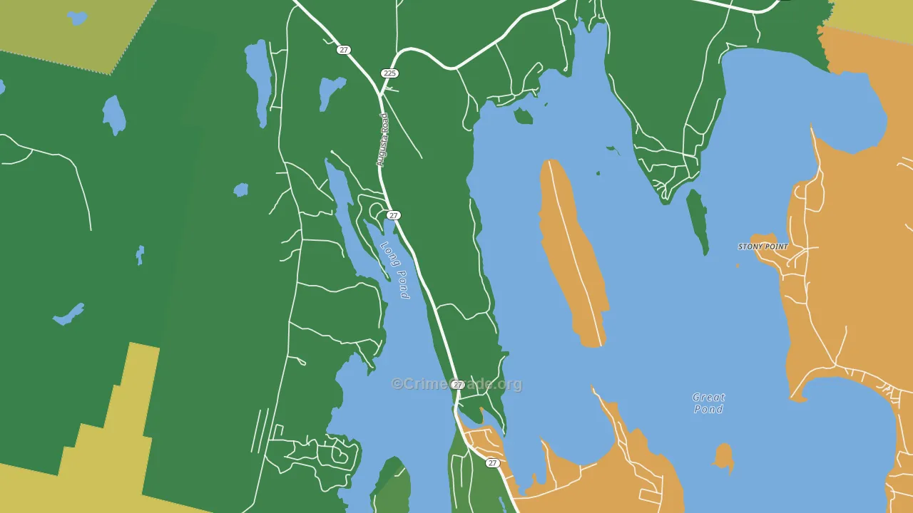 Belgrade Lakes, ME Map of Drug-Related Crime Rates