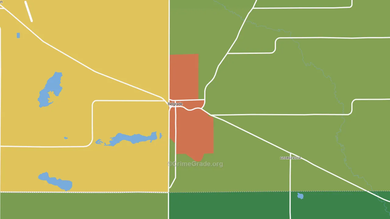 Belgrade, MN Map of Drug-Related Crime Rates