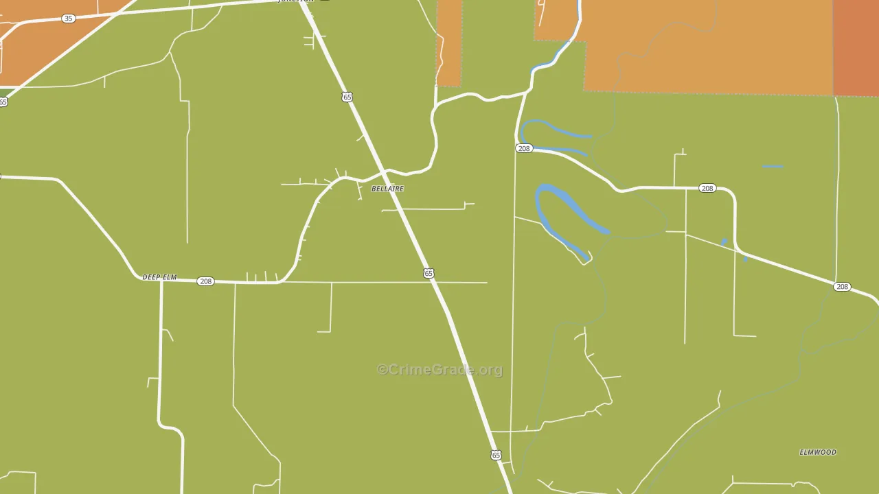 Bellaire, AR Map of Drug-Related Crime Rates