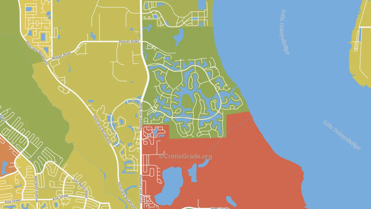 Bellalago, Kissimmee, FL Map of Drug-Related Crime Rates