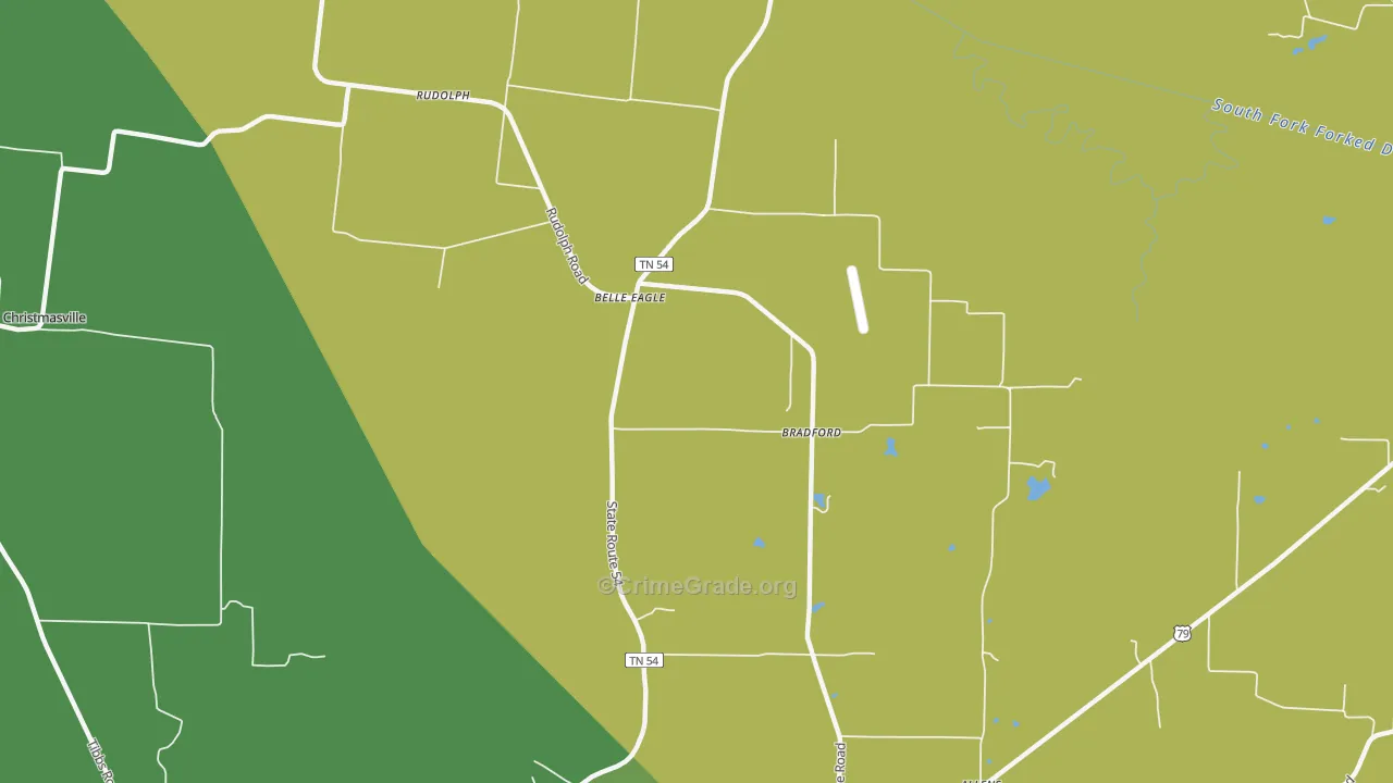 Belle Eagle, TN Map of Drug-Related Crime Rates