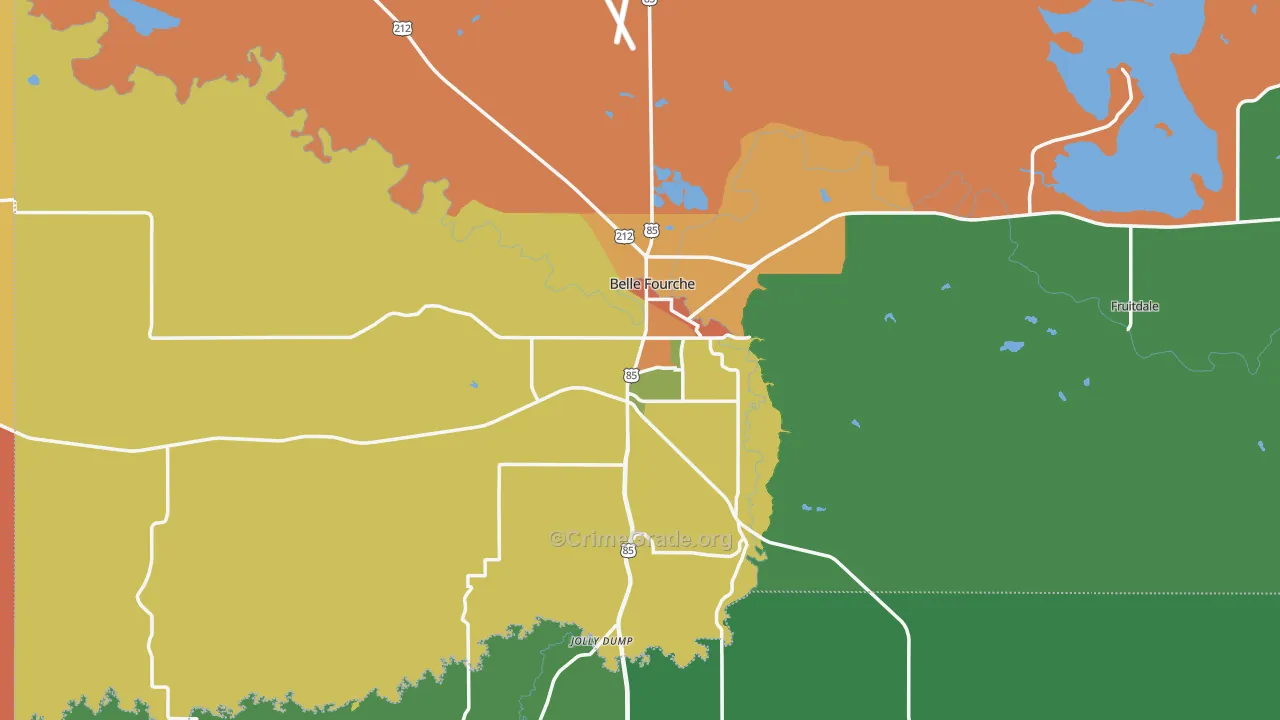 Belle Fourche, SD Map of Drug-Related Crime Rates