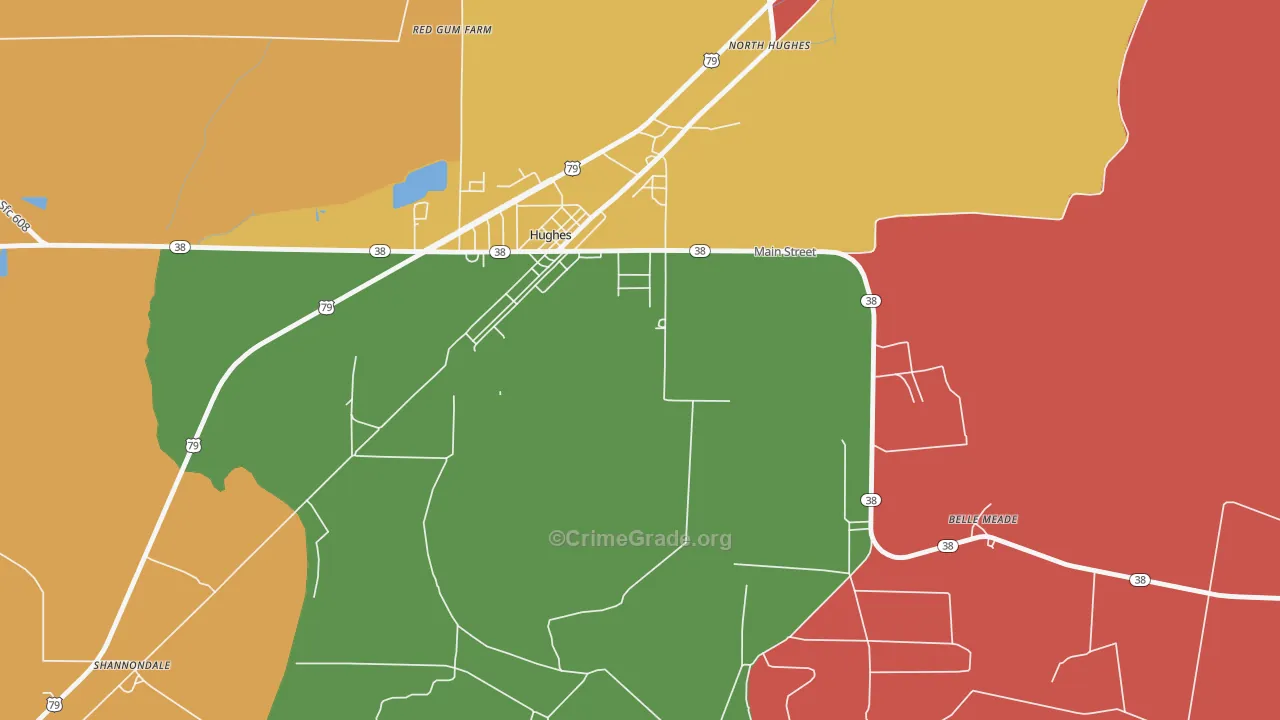 Belle Meade, AR Map of Drug-Related Crime Rates
