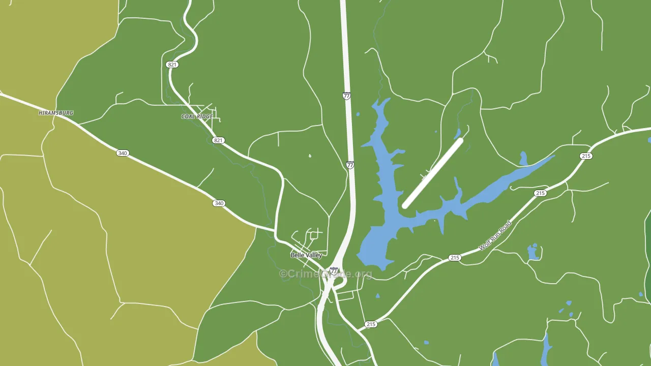 Belle Valley, OH Map of Drug-Related Crime Rates