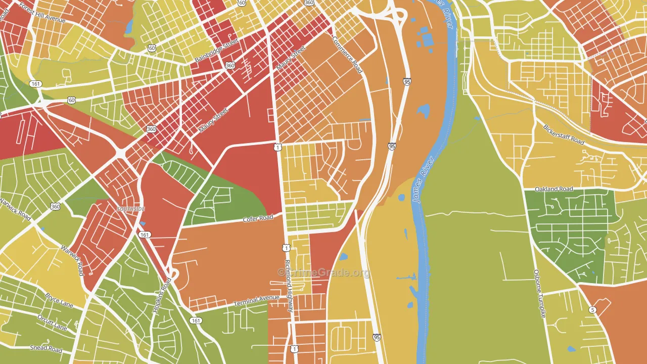 Bellemeade, Richmond, VA Map of Drug-Related Crime Rates