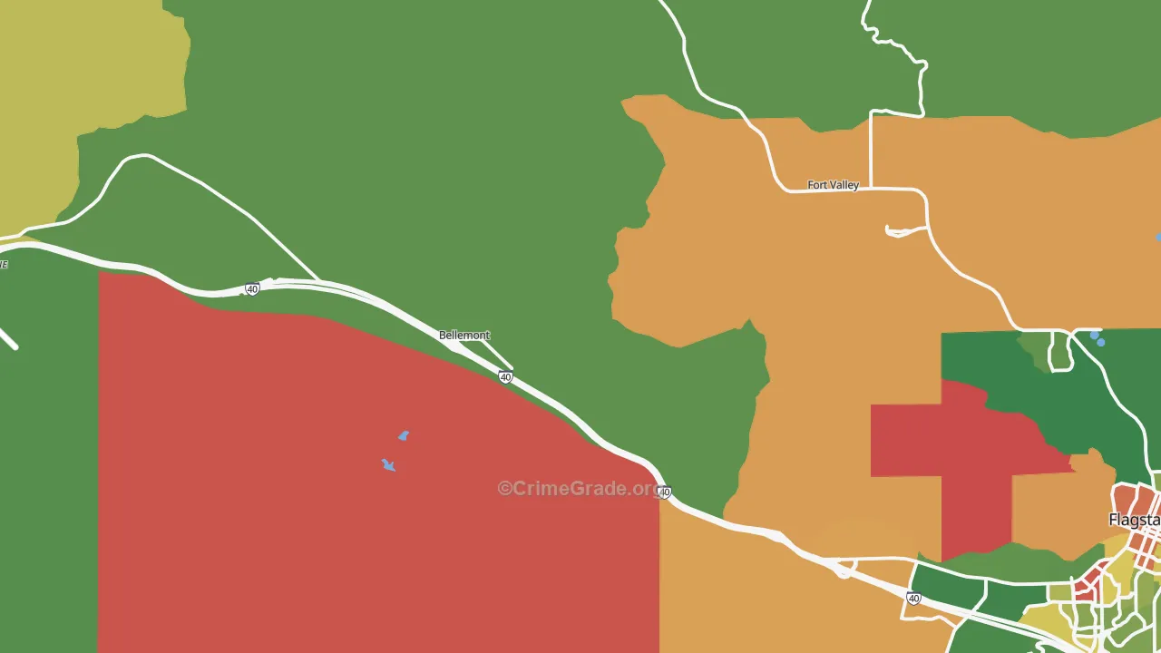 Bellemont, AZ Map of Drug-Related Crime Rates