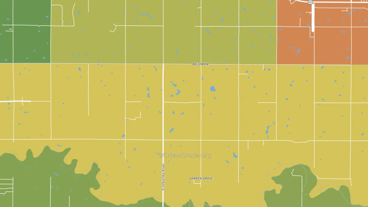 Bellemont, OK Map of Drug-Related Crime Rates