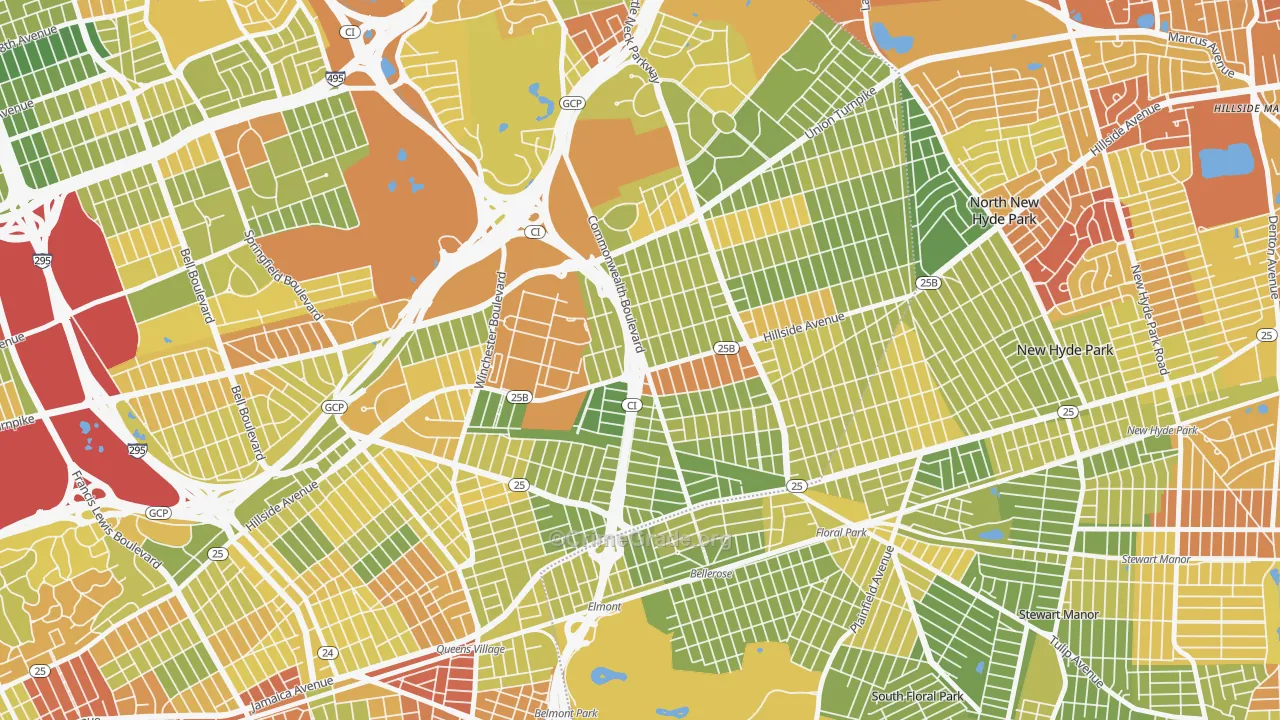 Bellerose, Queens, NY Map of Drug-Related Crime Rates