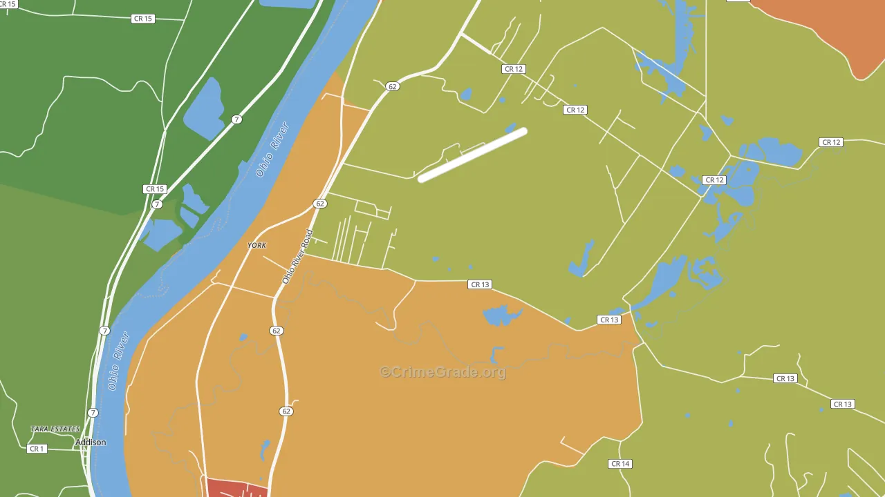 Bellmeade, WV Map of Drug-Related Crime Rates