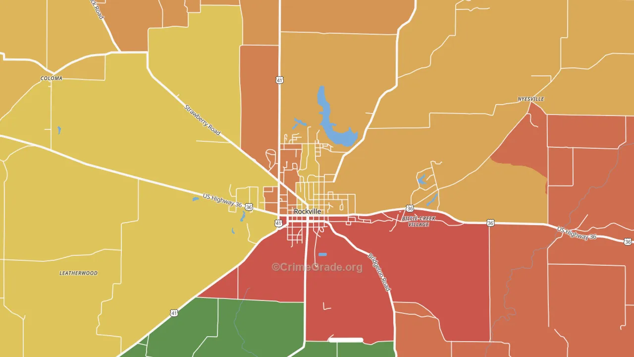 Bellmore, IN Map of Drug-Related Crime Rates