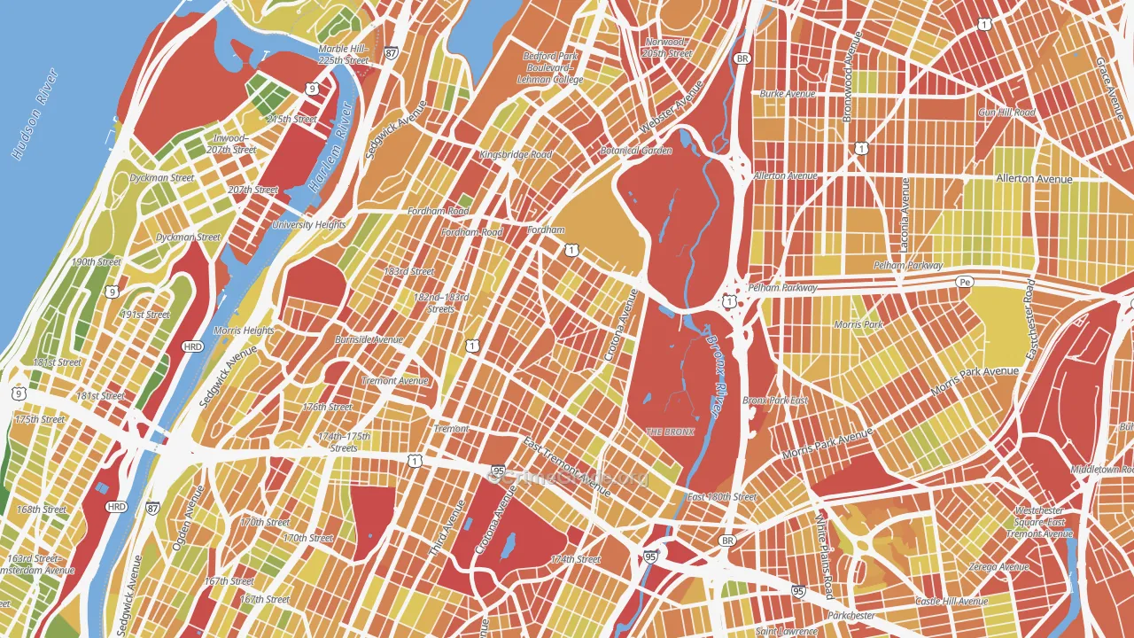 Belmont, Bronx, NY Map of Drug-Related Crime Rates