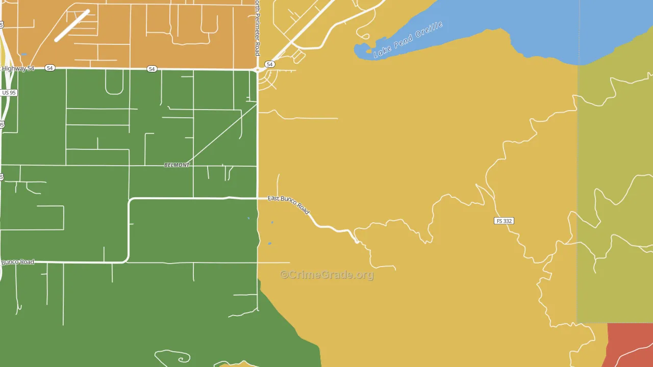 Belmont, ID Map of Drug-Related Crime Rates
