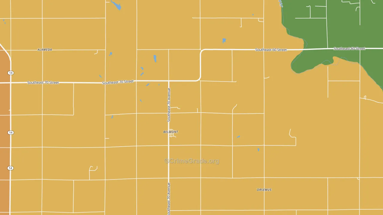 Belmont, KS Map of Drug-Related Crime Rates