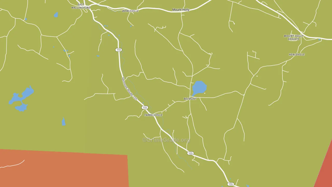 Belmont, VT Map of Drug-Related Crime Rates