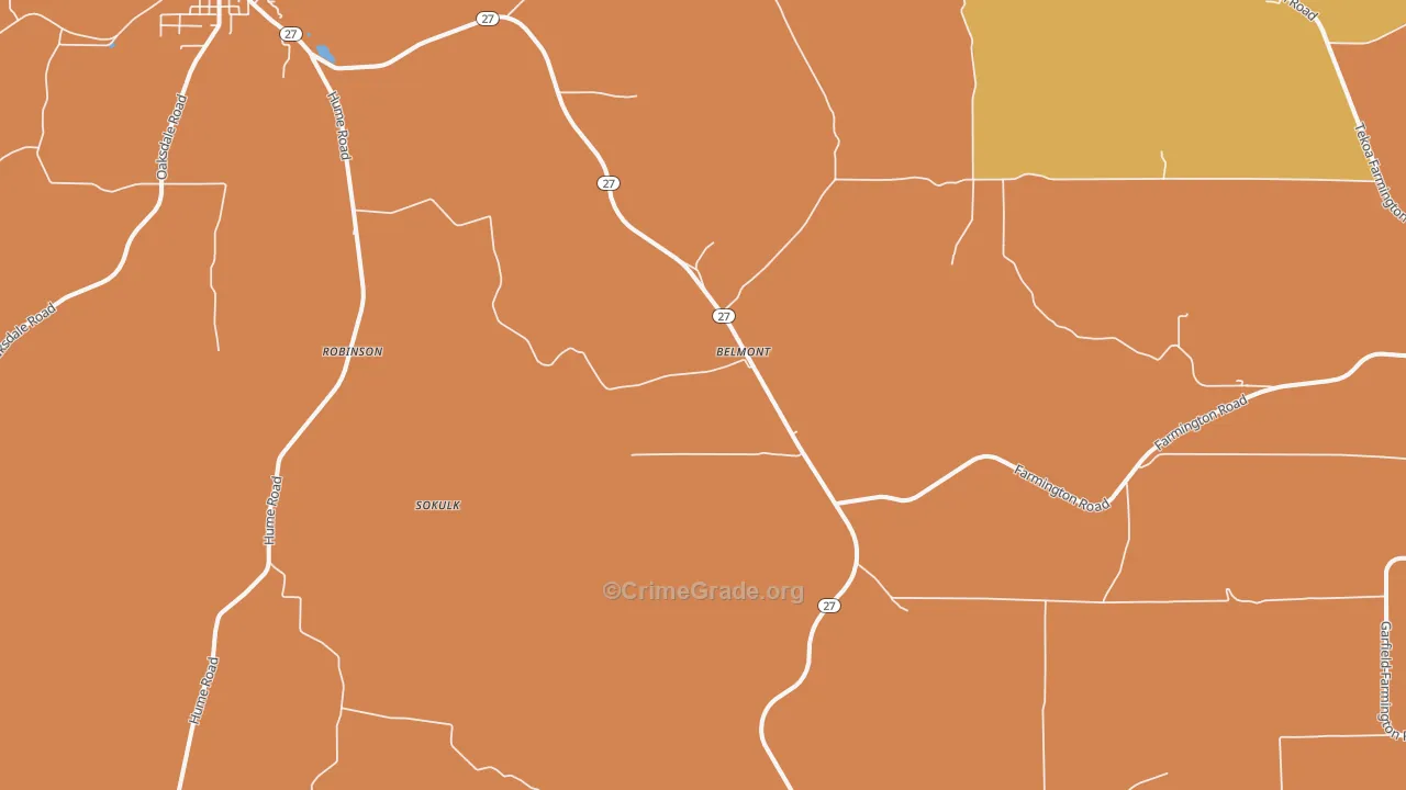 Belmont, WA Map of Drug-Related Crime Rates