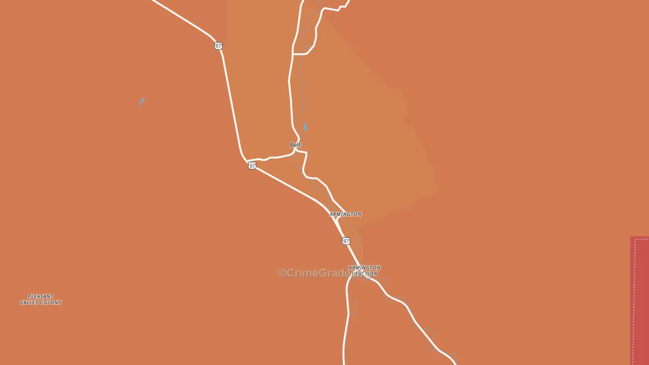 Belt, MT Map of Drug-Related Crime Rates