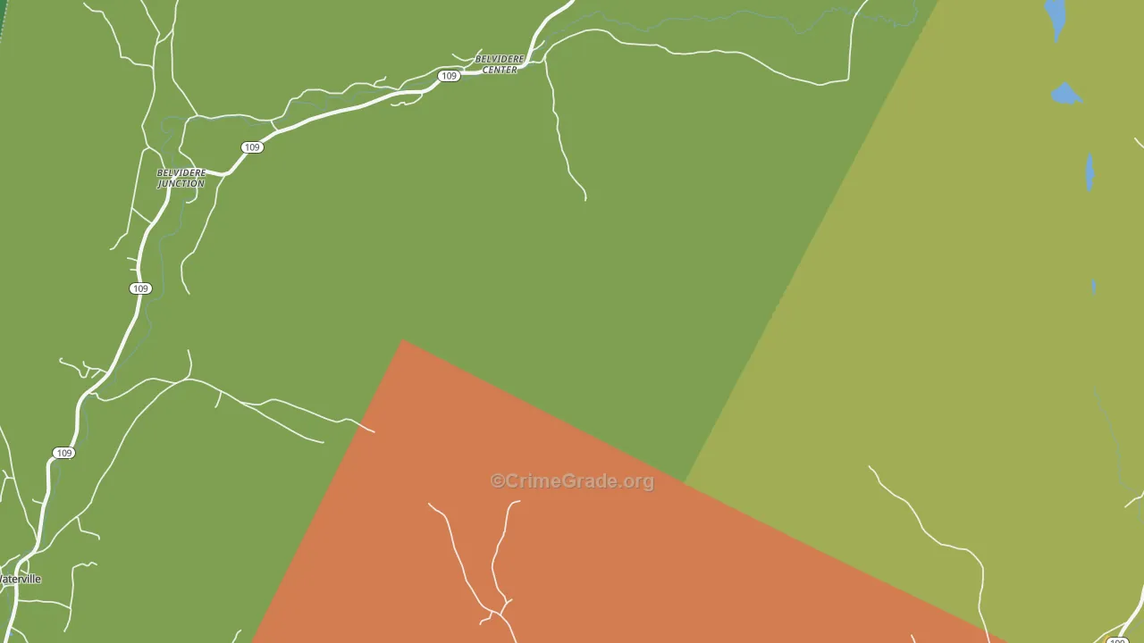 Belvidere Center, VT Map of Drug-Related Crime Rates