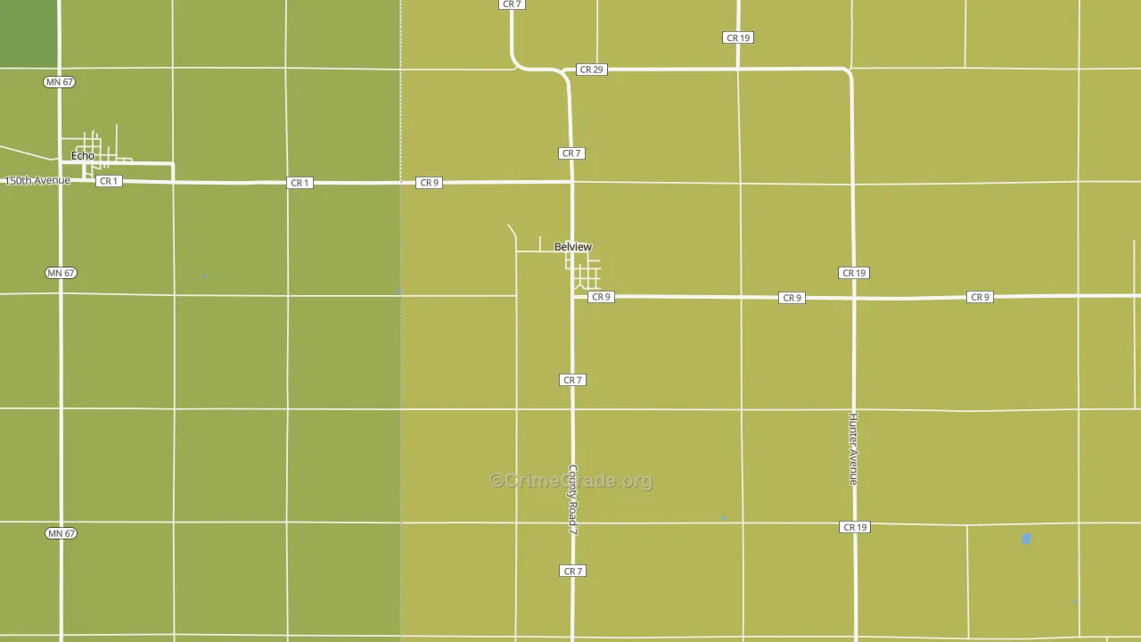 Belview, MN Map of Drug-Related Crime Rates