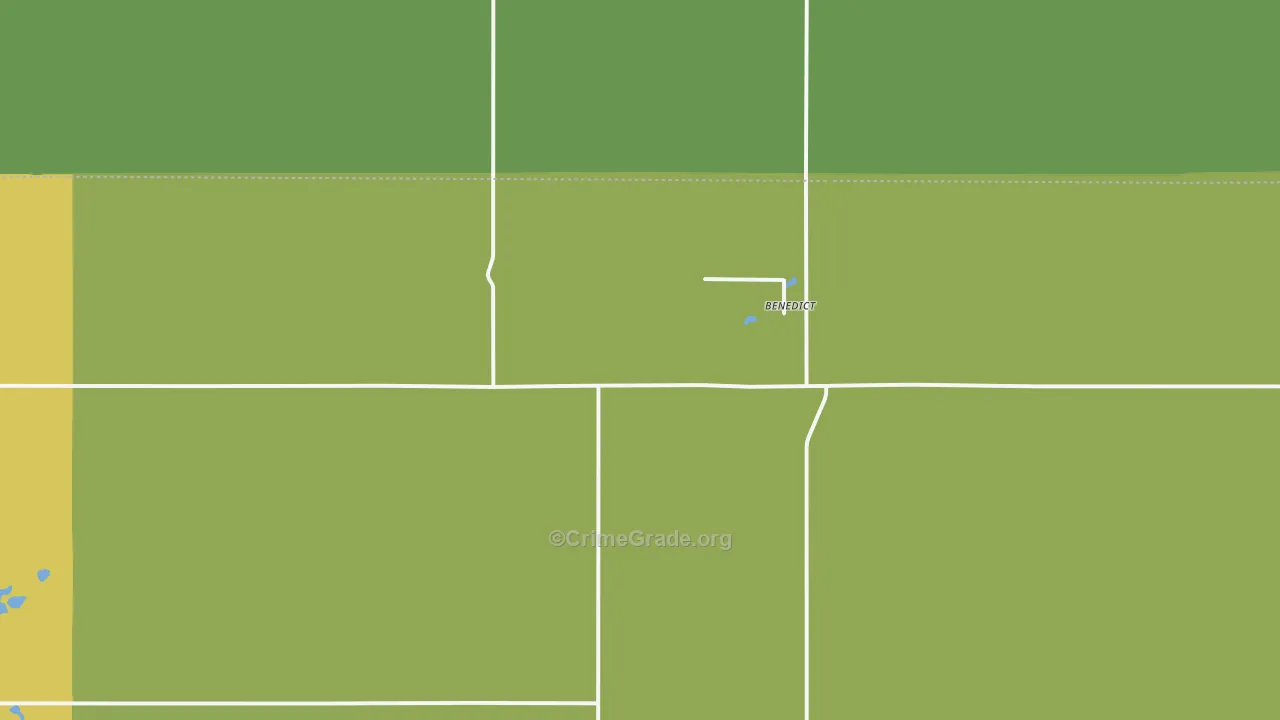 Benedict, ND Map of Drug-Related Crime Rates