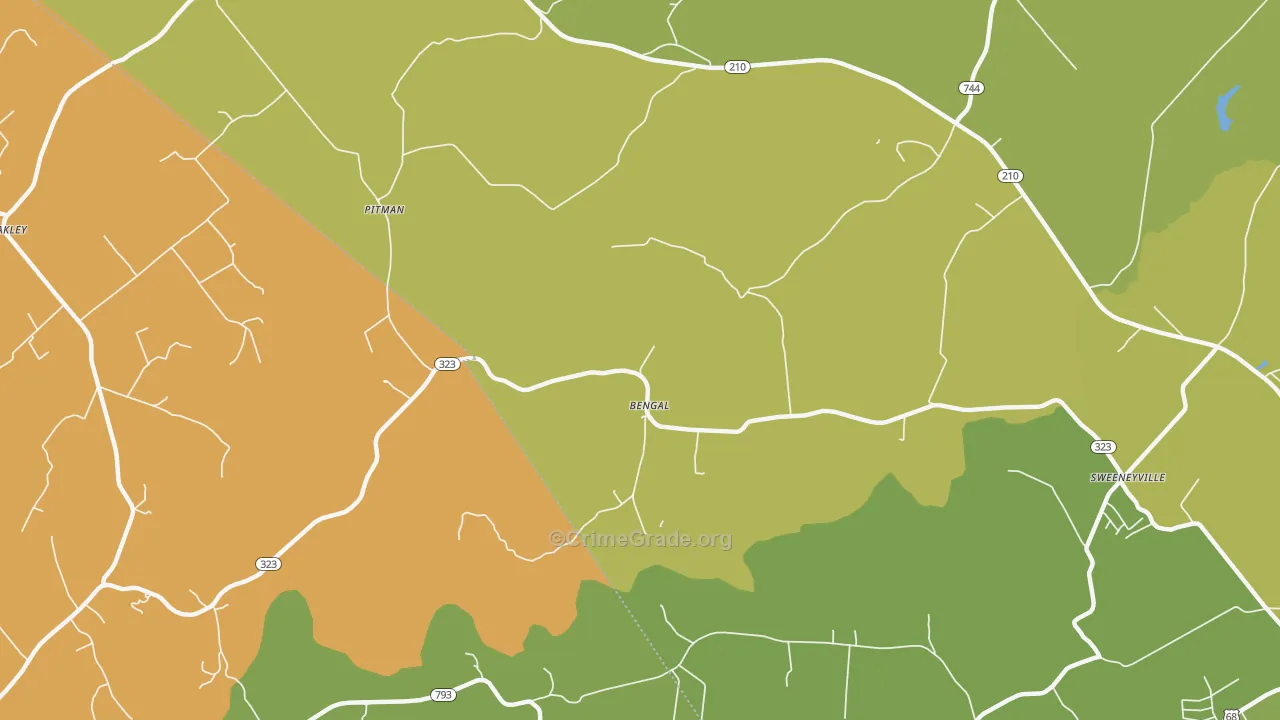 Bengal, KY Map of Drug-Related Crime Rates