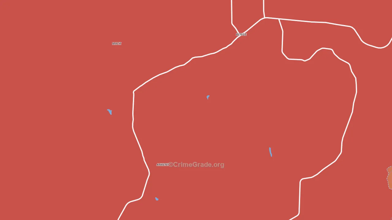 Benge, WA Map of Drug-Related Crime Rates