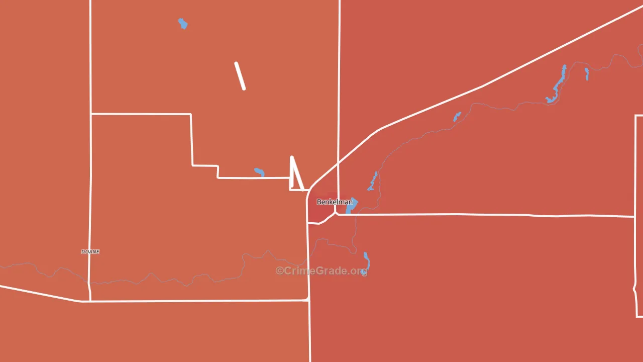 Benkelman, NE Map of Drug-Related Crime Rates