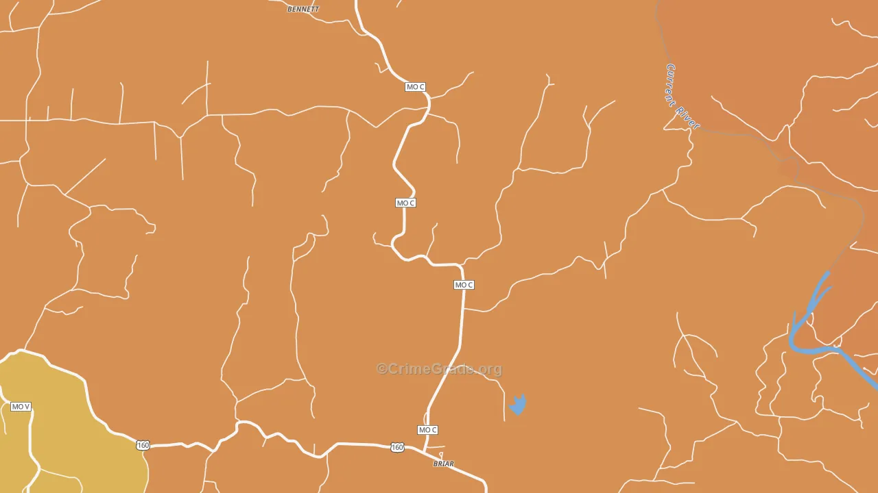 Bennett, MO Map of Drug-Related Crime Rates