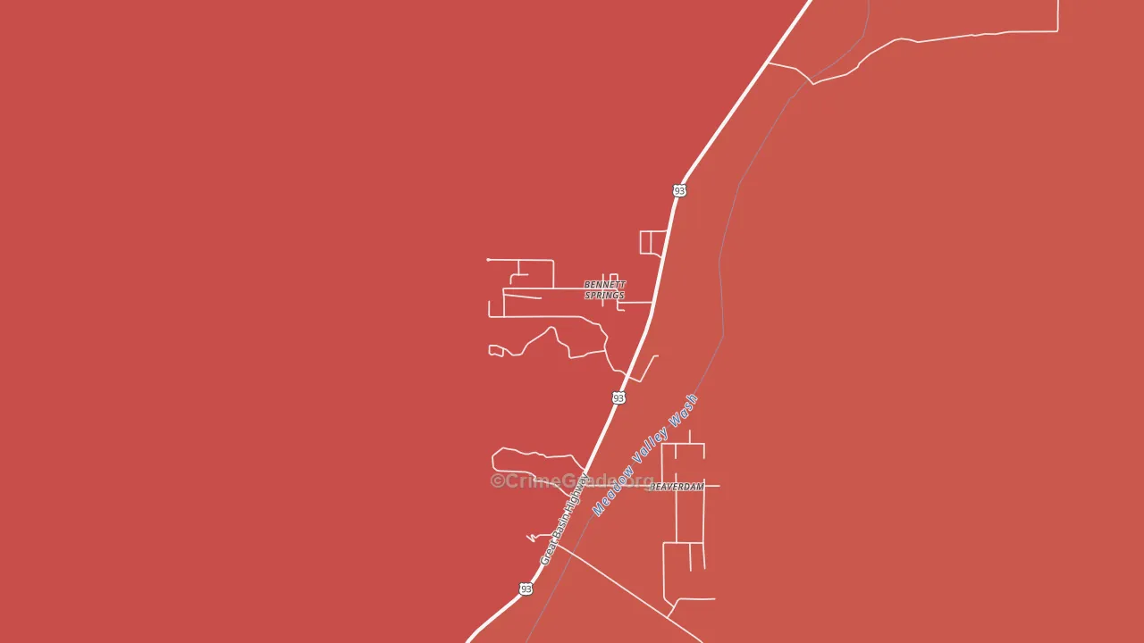 Bennett Springs, NV Map of Drug-Related Crime Rates
