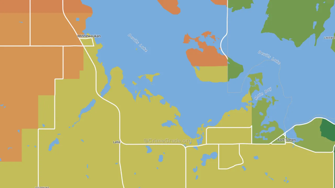 Benson County, ND Map of Drug-Related Crime Rates