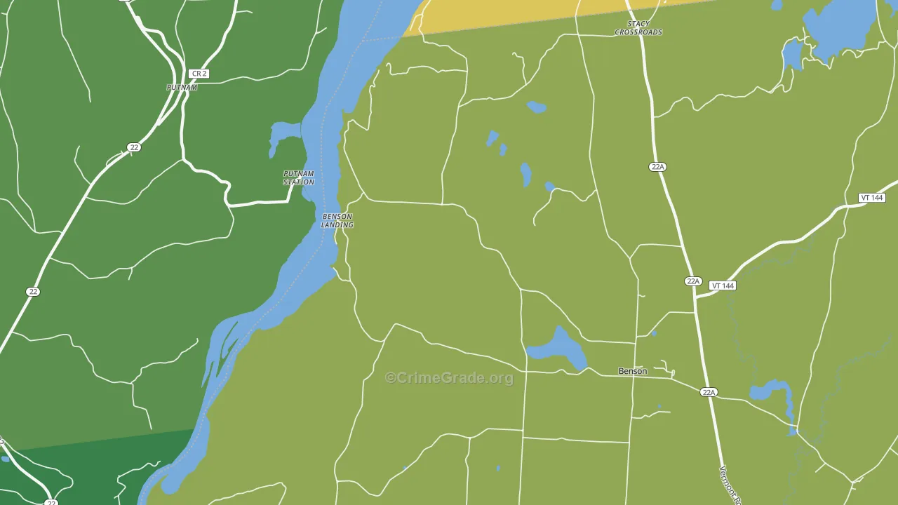 Benson Landing, VT Map of Drug-Related Crime Rates