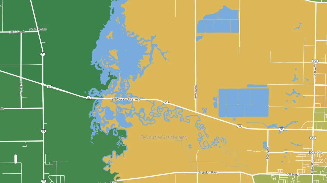 Benson, UT Map of Drug-Related Crime Rates