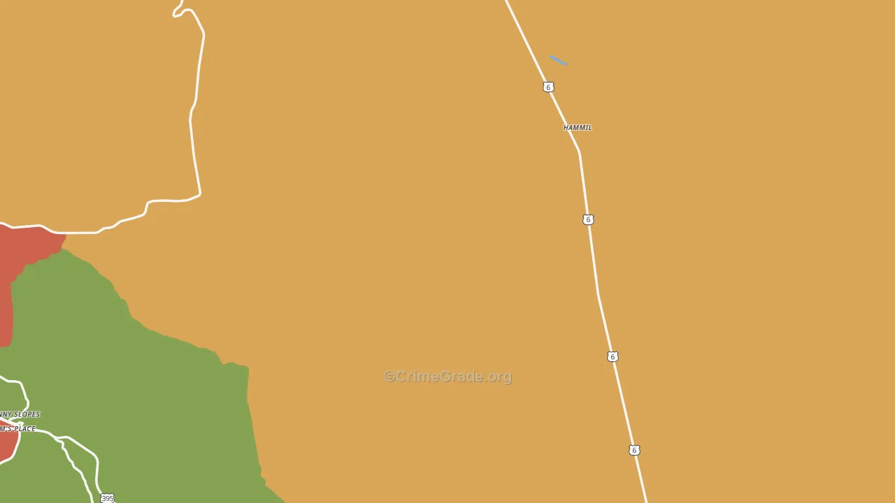 Benton, CA Map of Drug-Related Crime Rates