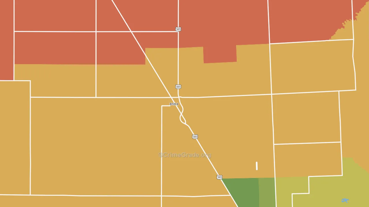 Berea, NE Map of Drug-Related Crime Rates