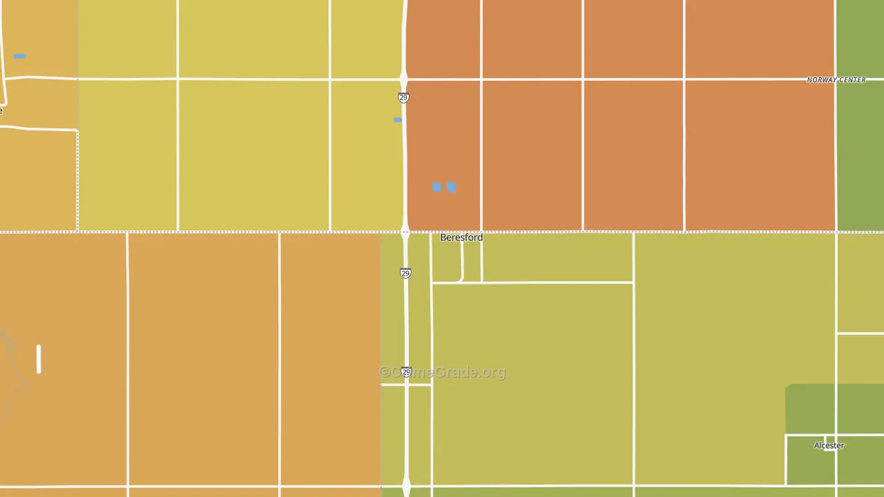 Beresford, SD Map of Drug-Related Crime Rates