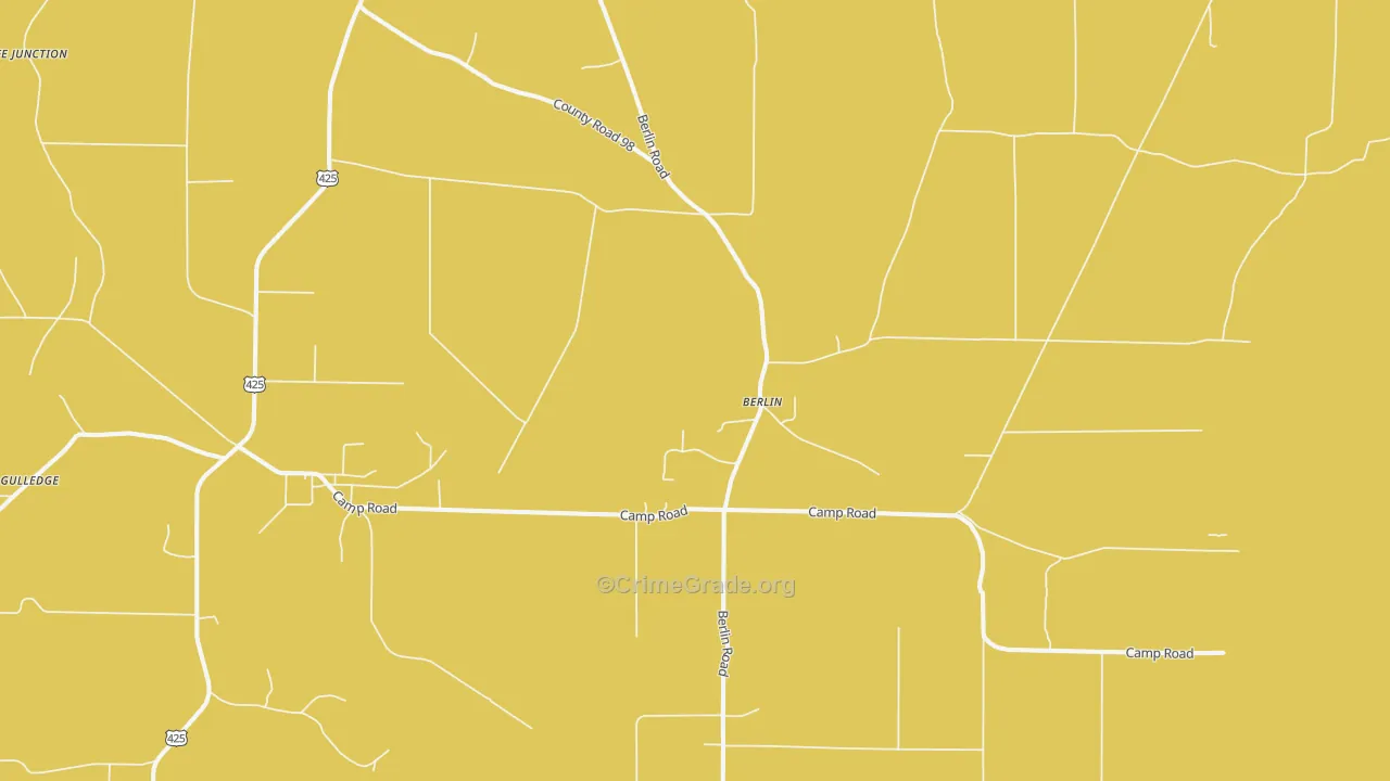 Berlin, AR Map of Drug-Related Crime Rates