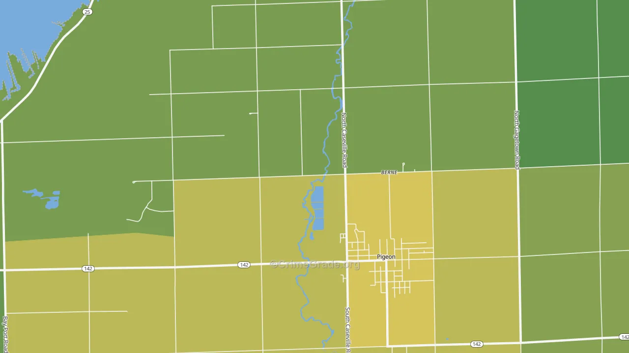 Berne, MI Map of Drug-Related Crime Rates