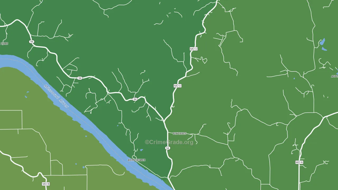 Bernheimer, MO Map of Drug-Related Crime Rates