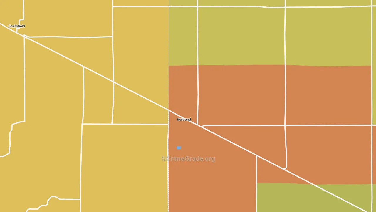 Bertrand, NE Map of Drug-Related Crime Rates