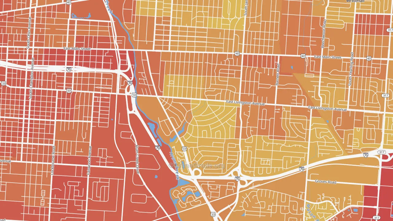 Berwick, Columbus, OH Map of Drug-Related Crime Rates