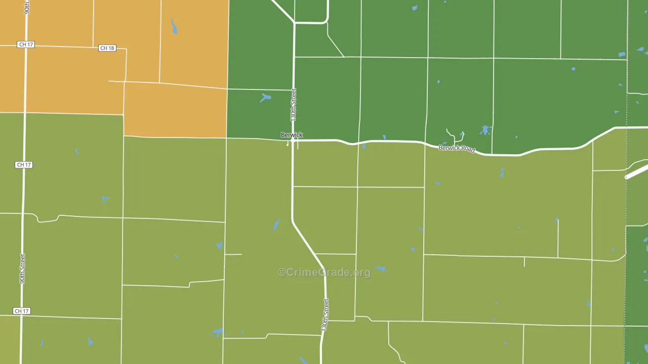 Berwick, IL Map of Drug-Related Crime Rates