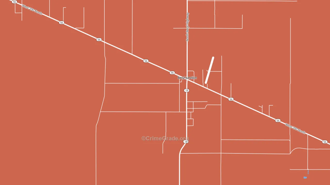 Beryl Junction, UT Map of Drug-Related Crime Rates
