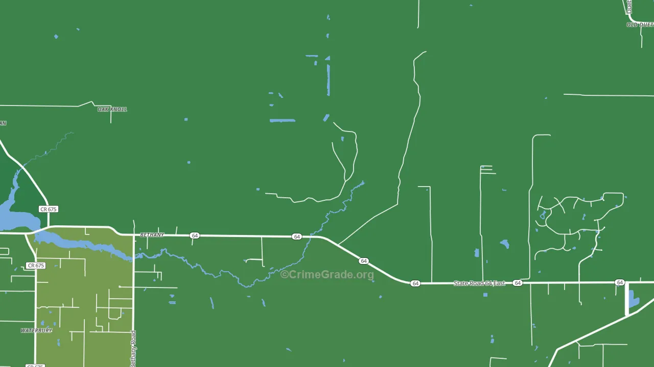 Bethany, FL Map of Drug-Related Crime Rates
