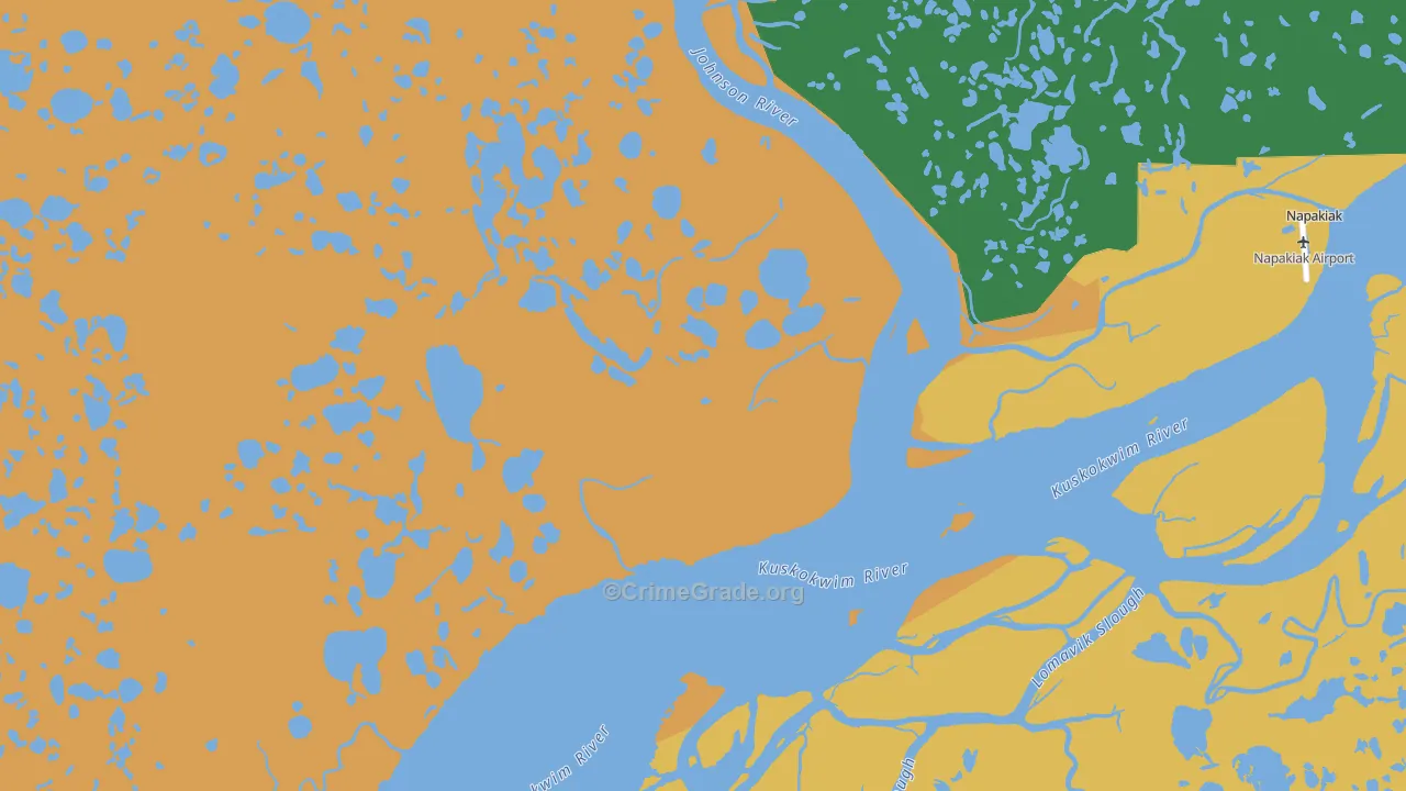 Bethel Census Area, AK Map of Drug-Related Crime Rates