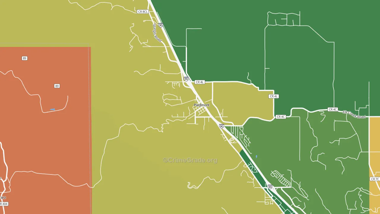 Bethlehem, SD Map of Drug-Related Crime Rates