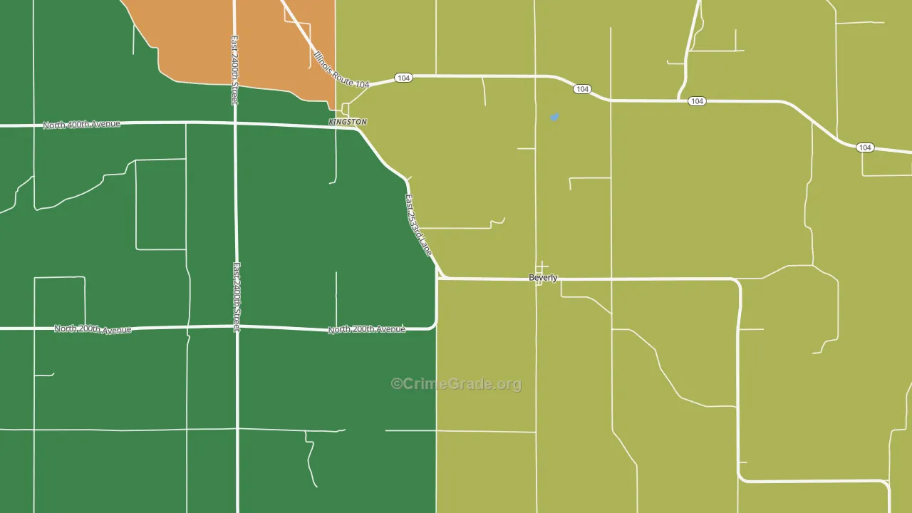 Beverly, IL Map of Drug-Related Crime Rates