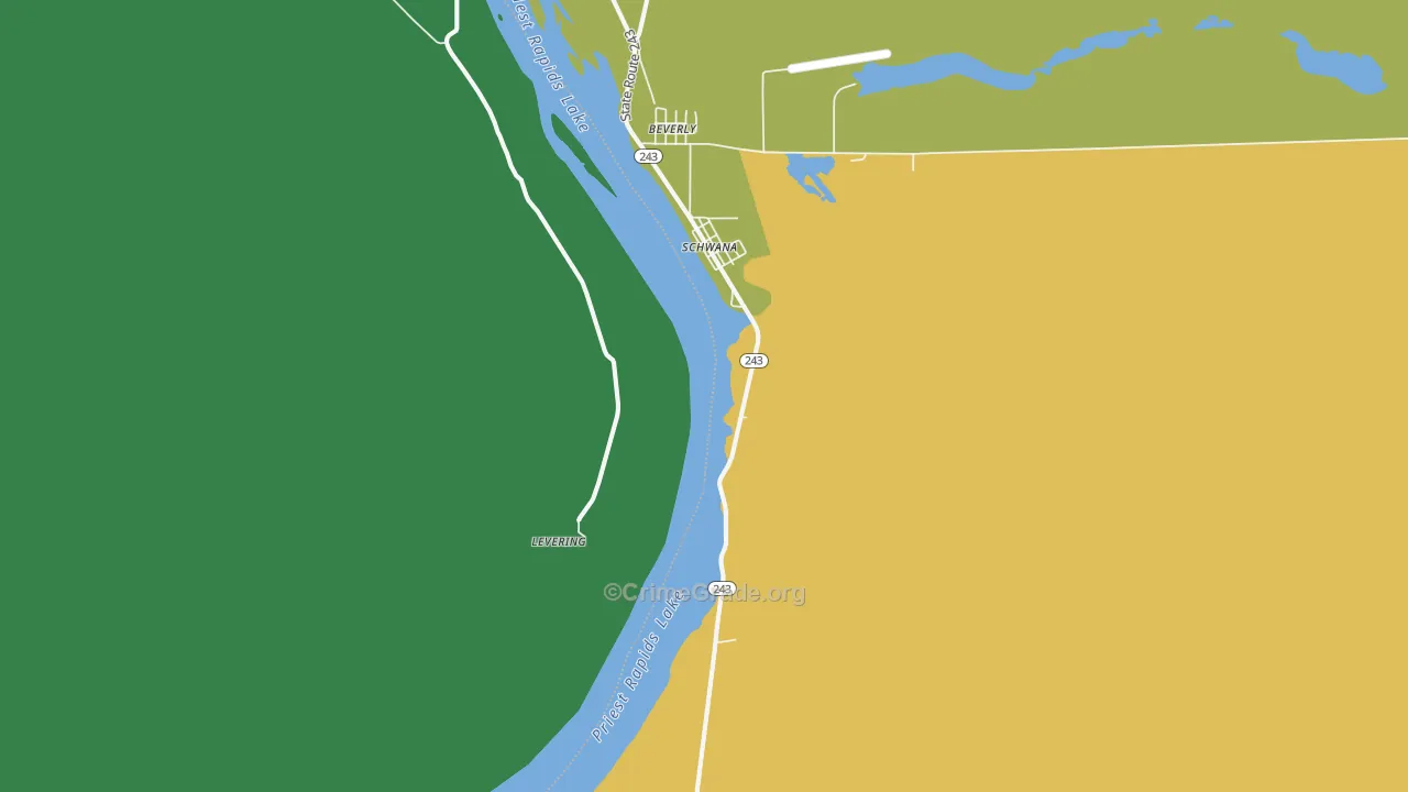 Beverly, WA Map of Drug-Related Crime Rates