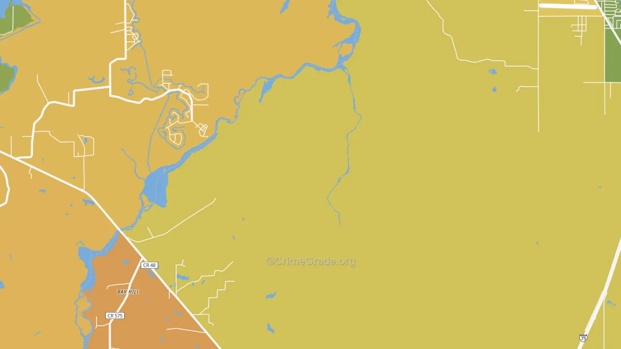 Bevilles Corner, FL Map of Drug-Related Crime Rates