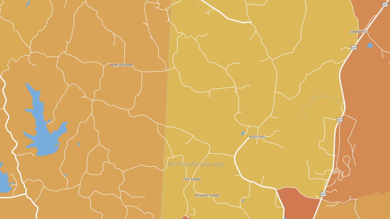 Bible Hill, TN Map of Drug-Related Crime Rates