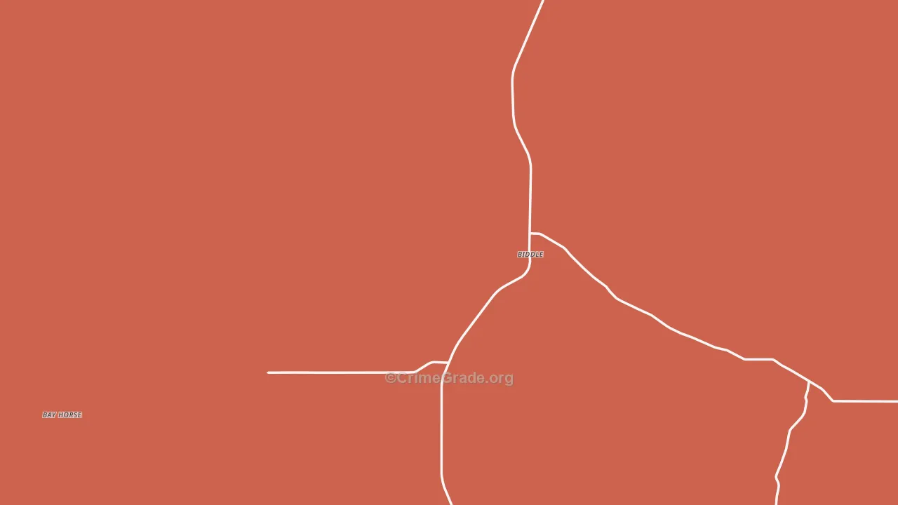 Biddle, MT Map of Drug-Related Crime Rates