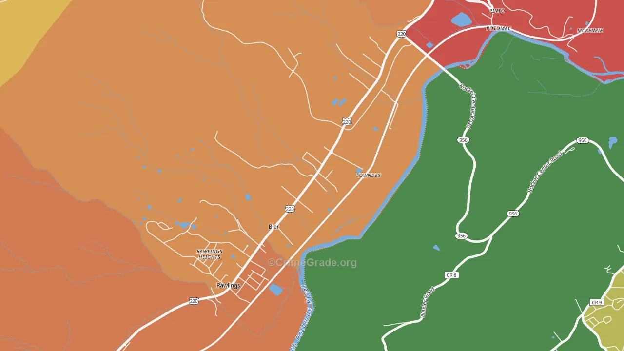 Bier, MD Map of Drug-Related Crime Rates